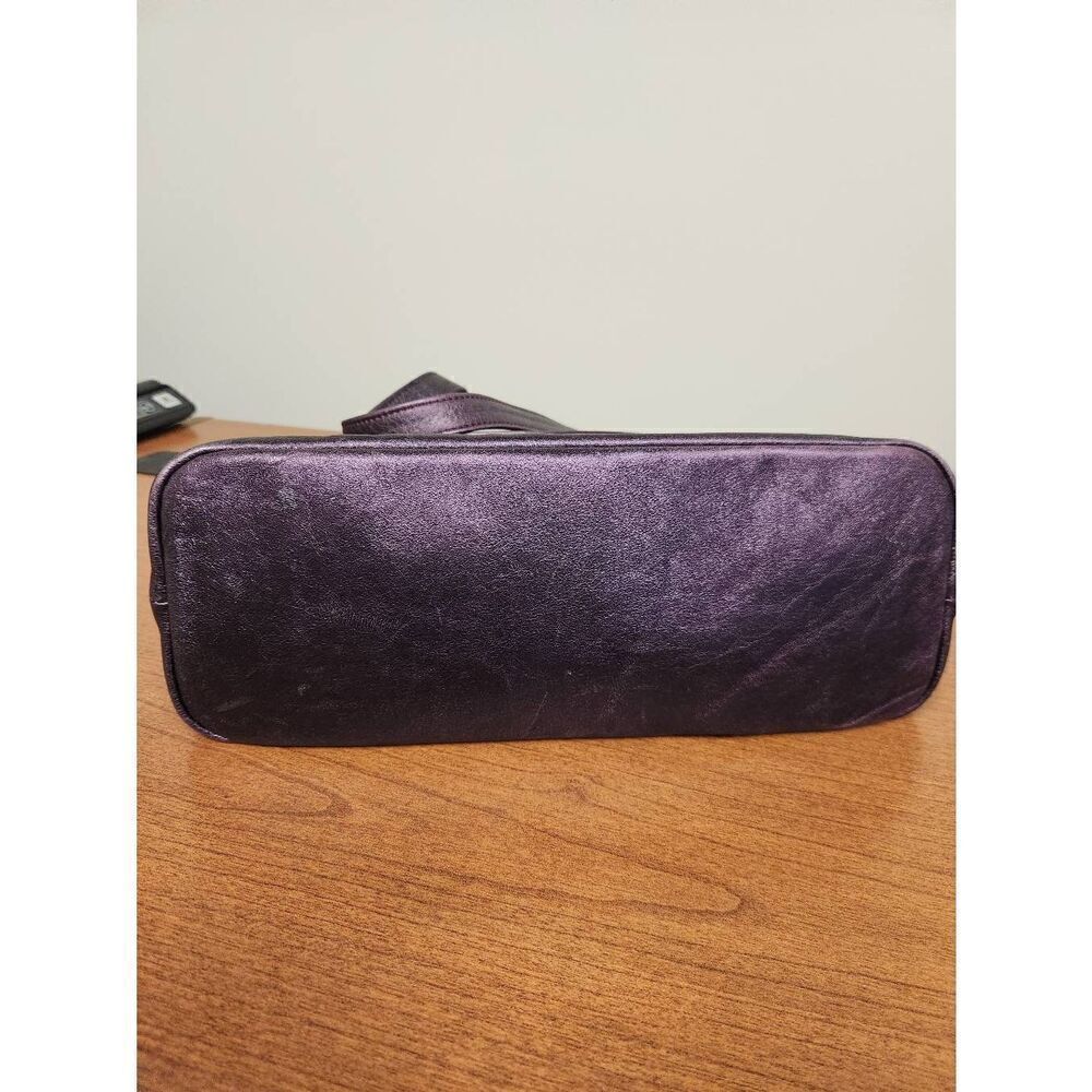 Longchamp Shoulder Handbag Tote purple Genuine Leather Rhinestone Large (PF) - Picture 16 of 16